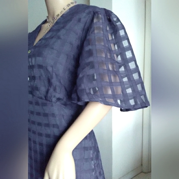 BNWT BLOOMCHIC BLUE DRESS SHEER W/ LINING ( DRESSY ELEGANT) GORGEOUS SZ. 12 - Picture 11 of 11